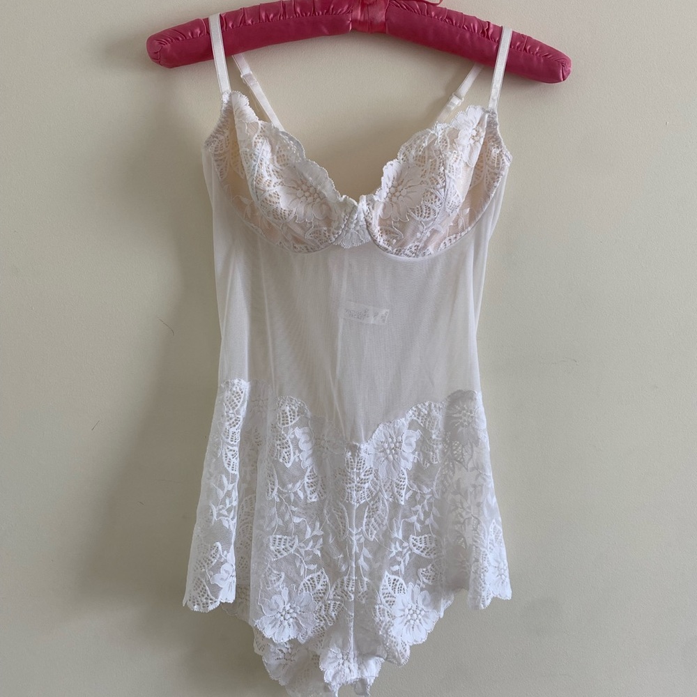 Vintage VS White Lace Bodysuit